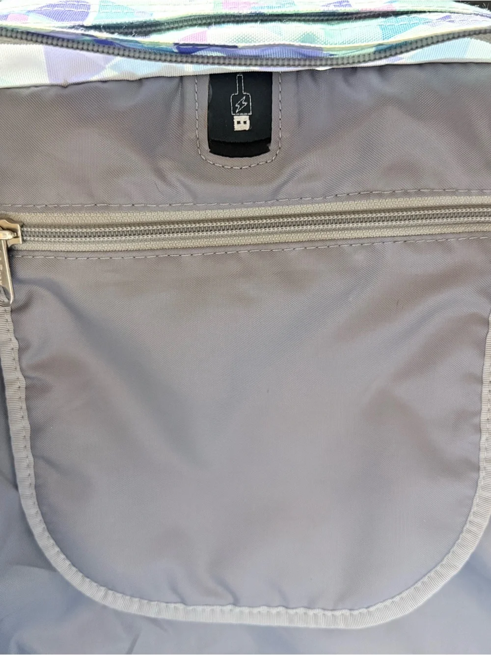 L.L.Bean Deluxe Backpack W/Mesh Pocket Zip- in pattern 